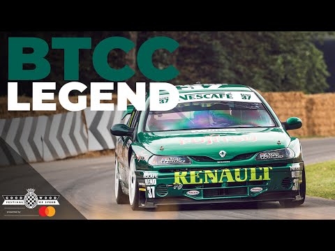 Legendary BTCC Renault Laguna Supertourer attacks Goodwood Hill