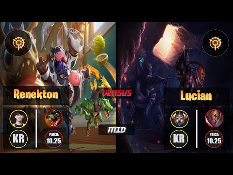 Naehyun RENEKTON (Mid) [Press the Attack] VS LUCIAN - Challenger KR Patch 10.25