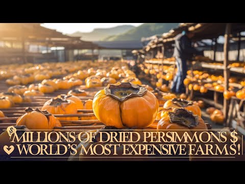 How Millions of Dried Persimmons Are Made: Inside the World's Most Expensive Persimmon Farms#farming