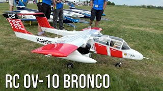 Nice RC Bronco OV 10 In California Firefighter Color Scheme Flying At Flight Show