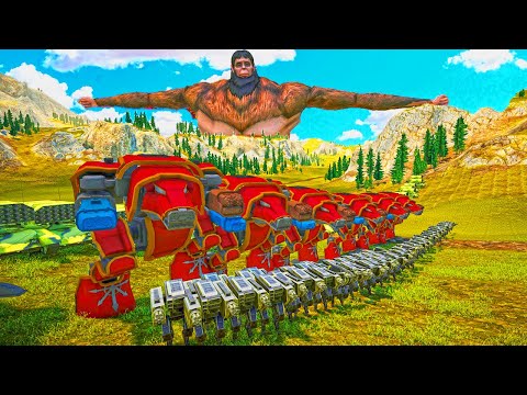3 million GIANT BEAST TITANS ARMY vs. T-45 SHOTGUN, TOS 1 & shotgun wh40k !! UEBS 2