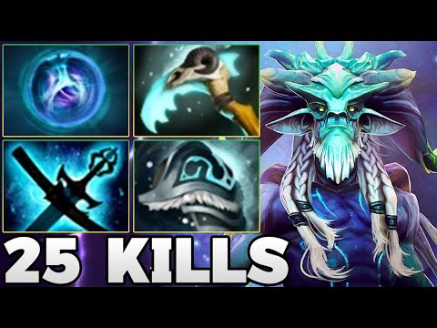 Ultra Kills + 25 Kills Leshrac Dota 2 Mid Lane Pro Gameplay Carry Support Build Guide Offlane 7.39