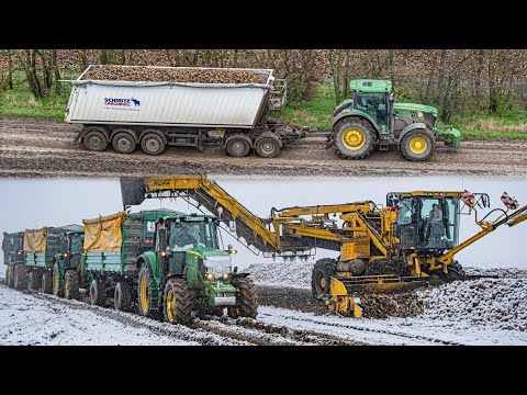 Sugar Beet Transport in MUD and SNOW 10x John Deere