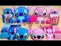 ASMR Stitch Vs Engel Slime Mixing Random Into Slime Satisfying Slime ASMR Slime Satisfying