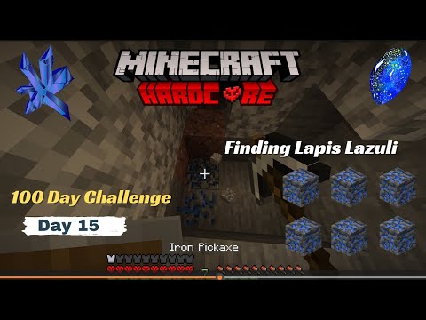 Day 15: Epic Lapis Lazuli Find in Minecraft Hardcore!!