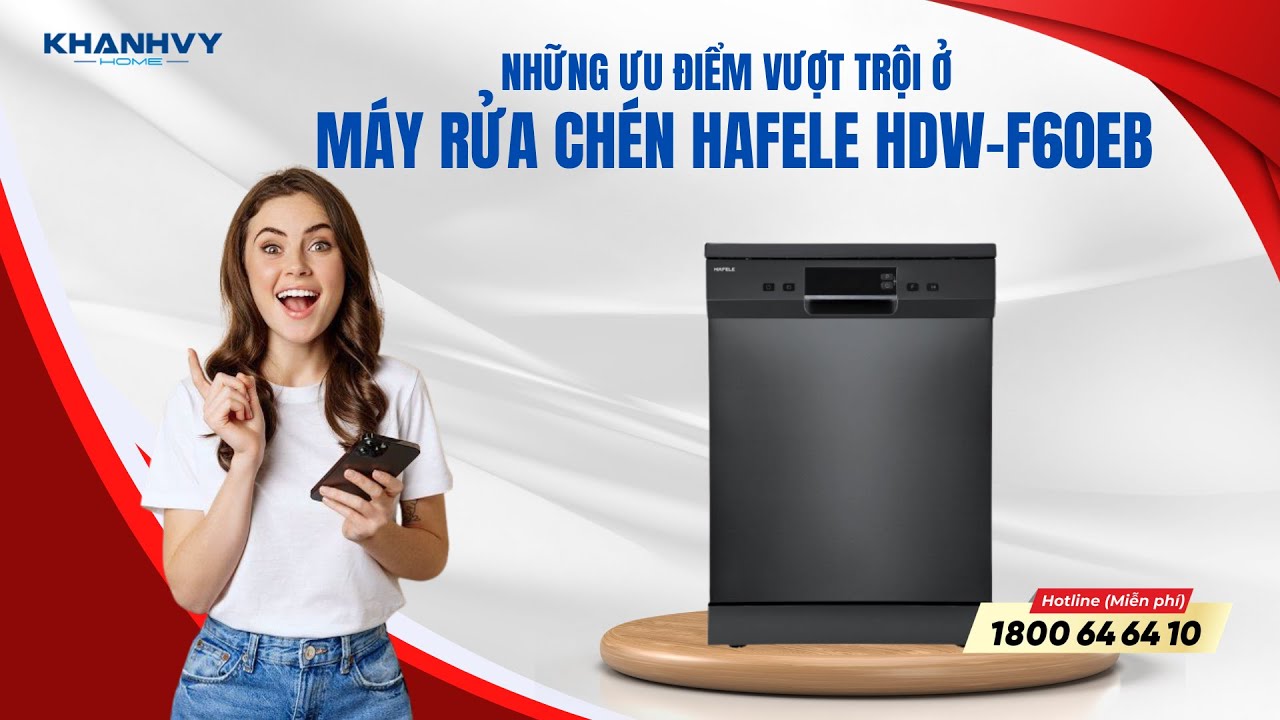Máy rửa chén Hafele HDW-F60EB 538.21.310 độc lập