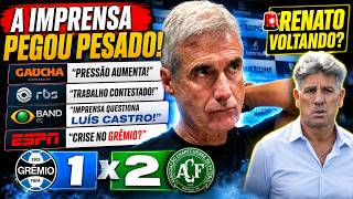 IMPRENSA DETONA LUÍS CASTRO! Pressão Aumenta no Grêmio e Renato Gaúcho Volta à Pauta