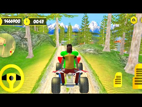 ATV Mountain Bike Taxi Pickup Passenger Game | ATV Bike Taxi Racing Game | Mountain Climb Game