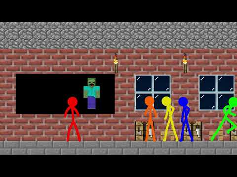 Stickman VS Minecraft: Secret Room School - AVM Shorts Animation Part 2