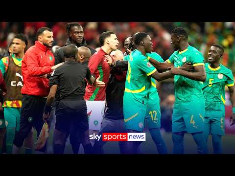 AFCON trophy and football imagery