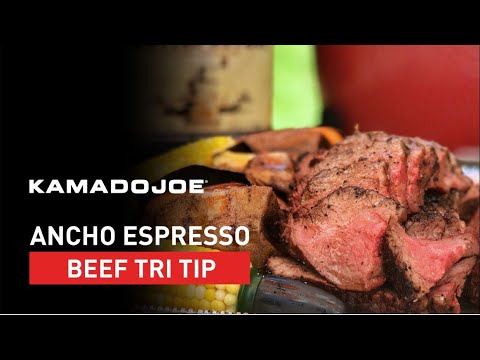 Ancho Espresso Beef Tri Tip on the Kamado Joe