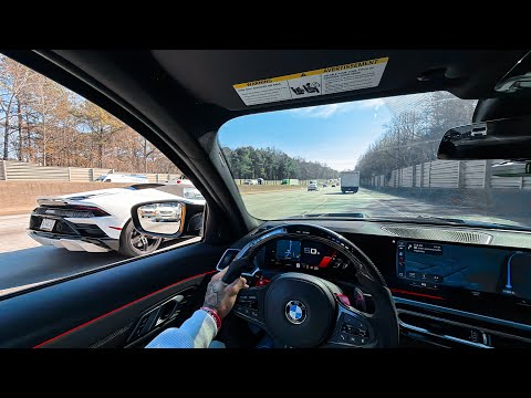 BMW G80 zerstört Lamborghini Huracan im Verkehr