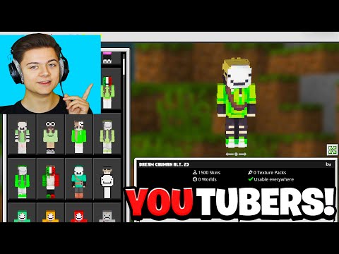 Minecraft YouTubers Skin Pack! | 3,000+ Skins (Minecraft Bedrock)
