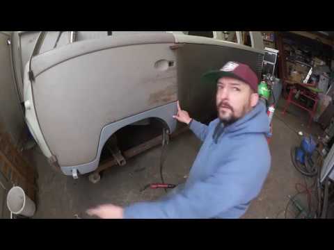 VW Bus T1 Kniestück einsetzen . Radlauf Splitwindow Van