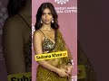 OMG Shahrukh Khan S Daughter Suhana Khan Looking So Beautiful In Golden Saree Shorts Suhanakhan