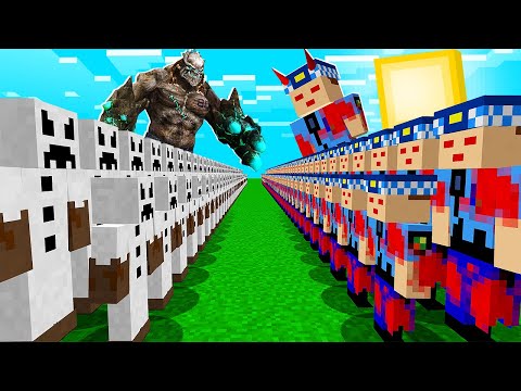 KAR CANAVARI ORDUSU VS KORKUNÇ POLİS ORDUSU! 😱 - Minecraft
