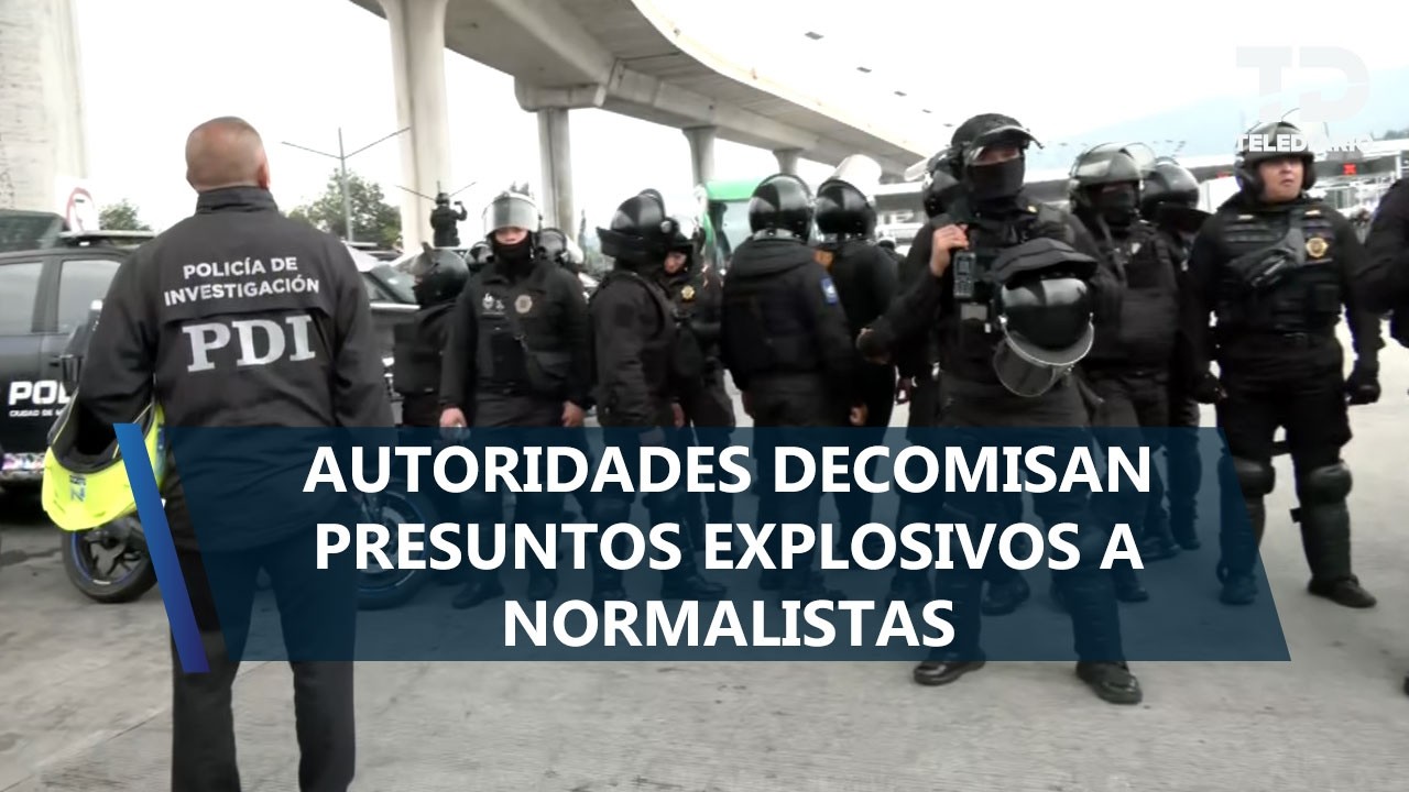 Autoridades detienen 16 autobuses de normalistas en Tlalpan