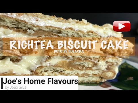RICH TEA BISCUIT NO BAKE CAKE | BOLO DE BOLACHA