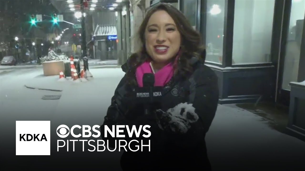 Heavy snow starting to accumulate in the City of Washington