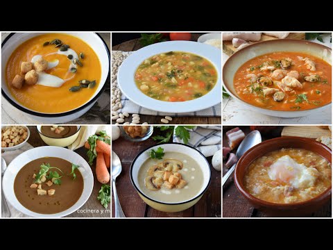 SOPAS Y CREMAS PARA EL FRÍO, 6 RECETAS FÁCILES Y DELICIOSAS!!