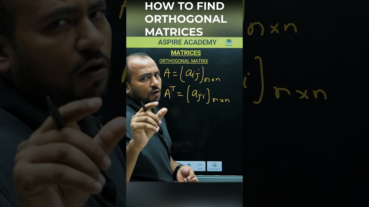 Concept of Orthogonal Matrices
