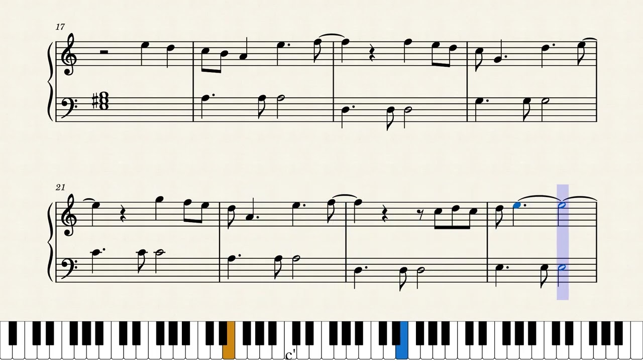 セカンド・ラブ/中森明菜（初級ピアノ楽譜）