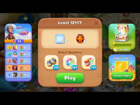 Gardenscapes level 12477 Gameplay #Bubunka