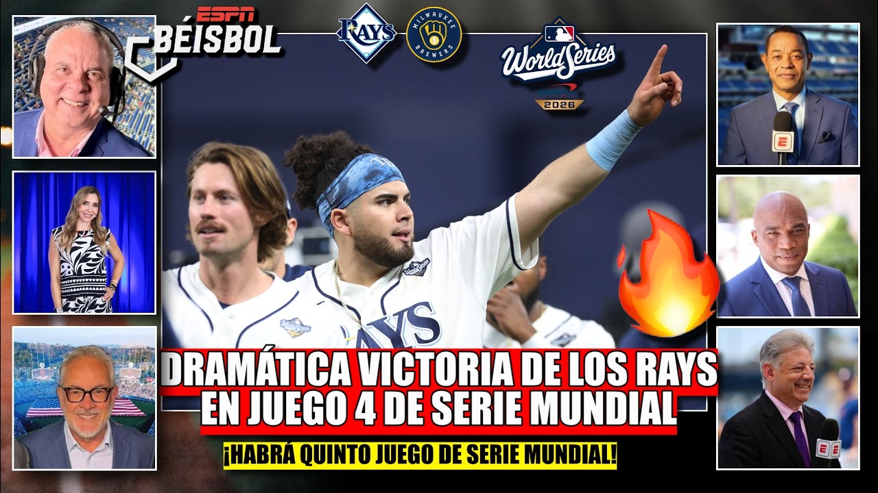 ¡LOCURA EN LA SERIE MUNDIAL! RAYS EVITA BARRIDA al dejar en el terreno a los BREWERS | ESPN Beisbol