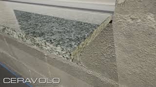 Fensterbank Marmor Granit einbauen – Verlegung einer Fensterbank bei unverputzten Wänden