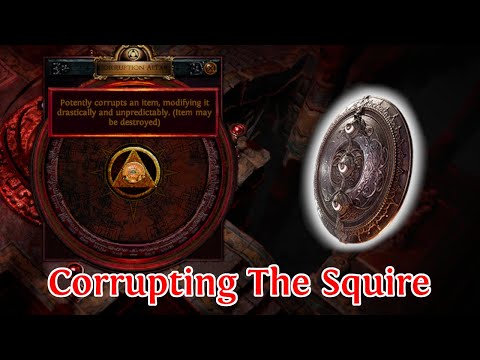 PATH OF EXILE 3.17 - DOUBLE CORRUPTING THE SQUIRE - 85 EXALTED ORB SHIELD - THE SERIES CONTINUES!!