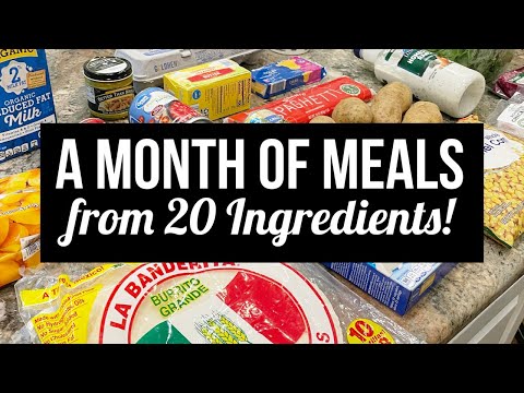 EASY MEAL PLAN for a MONTH with these 20 SIMPLE INGREDIENTS // CAPSULE GROCERY LIST