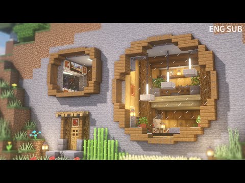 Minecraft: How To Build a Cozy Mountain House (Survival Base Tutorial)(#21) |  minecraft architecture, cave house, cliff house