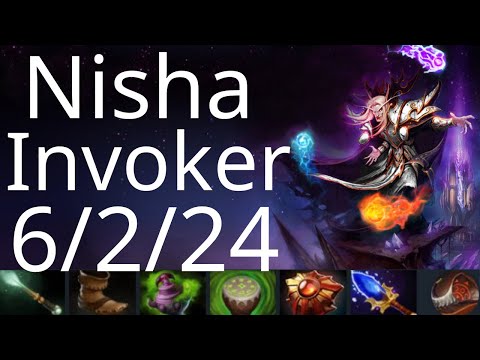 Nisha Invoker vs Batrider - Freezing Sun - Secret vs Liquid g1 - ESL One Germany 2020 dota2
