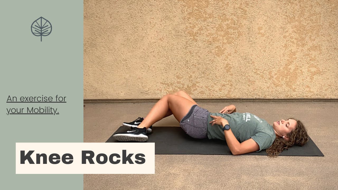 Supine Knee Rocks - Pelvis on Lumbar Motion - YouTube