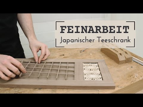 Edler Teeschrank - Fingerzinken und Zapfenverbindung mit nur einem Fräser *Kostenloser Bauplan*