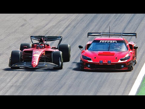 Ferrari F1 2022 vs Ferrari 296 GT3 LM 2023 - Monza GP