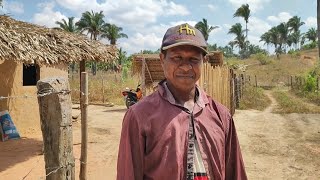 Francisco está feliz, chegou mais material para o projeto do poço cacimbão, está dando certo, vejam.