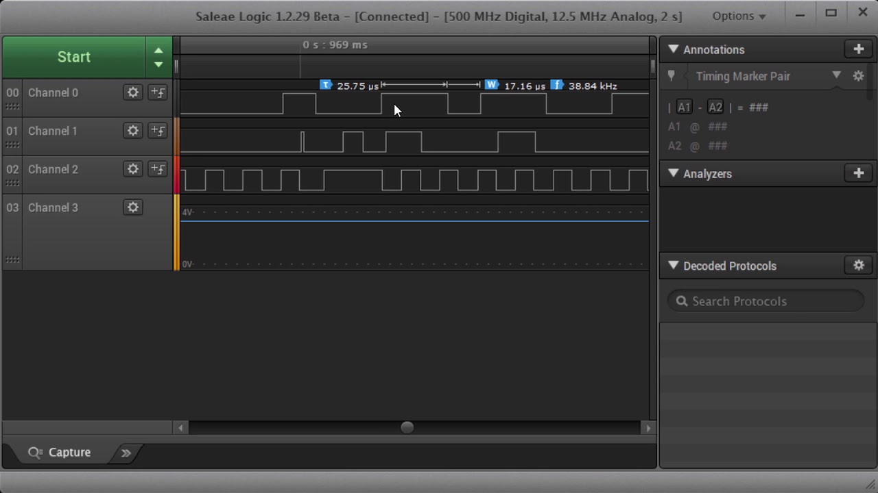 Navigating long captures with zoom, pan, and bookmarks