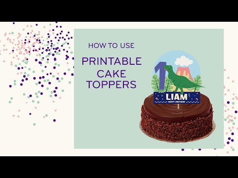 DIY Printable Cake Topper