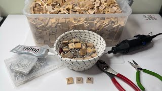 Scrabble Tile Keychain Tutorial DIY Craft with Me