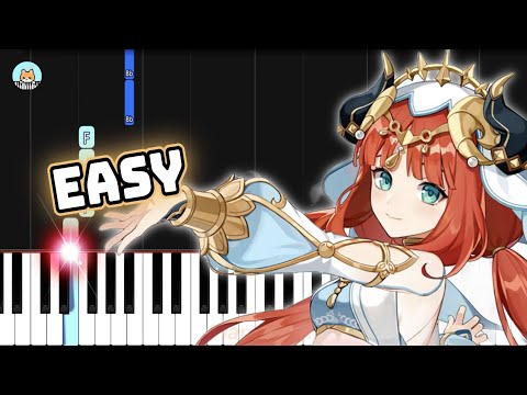 Genshin Impact Demo - "Nilou: Dance of the Delicate Lotus" - EASY Piano Tutorial & Sheet Music