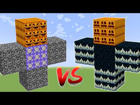 DARK BEDROCK GOLEM vs All New Golems Minecraft Mob Battle !