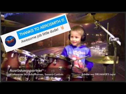 DRUMMER'S input "walk this way" Aerosmith (Drum Cover by Janik, 5 Jahre)