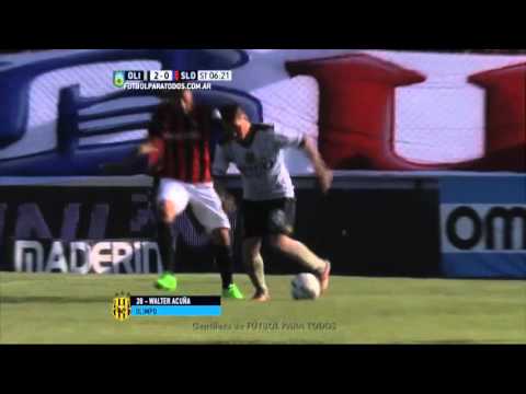 Gol de Acuña. Olimpo 2 - San Lorenzo 0. Fecha 28. Primera División 2015. FPT.