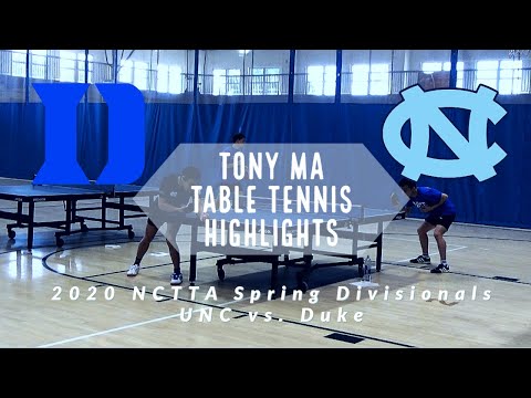 Tony Ma vs. Michael Zhang (2020 NCTTA Spring Divisionals - Men's Singles)