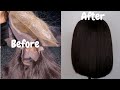 HOW TO: REVIVE OLD, MATTED, TANGLED HUMAN HAIR WIG TO BRAND NEW! | Silicon mix wig transformation