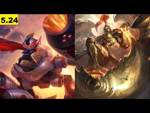 rumble top vs kayle - preSeason 6 - patch 5.24