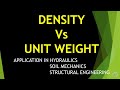 Density Vs Unit weight