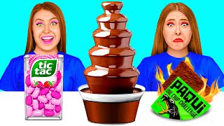 Chocolate Fountain Fondue Challenge | Funny Food Challenges by BaRaFun