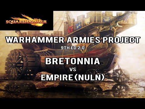 Warhammer Fantasy Armies Project Battle Report | Bretonnia vs Empire (Nuln) | SquareHammer